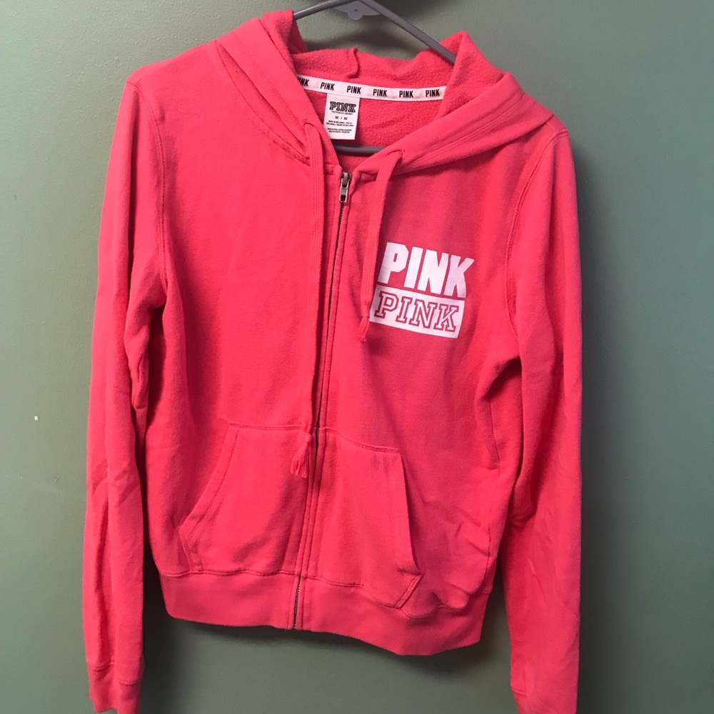 Victoria’s Secret pink zip up hoodie size M